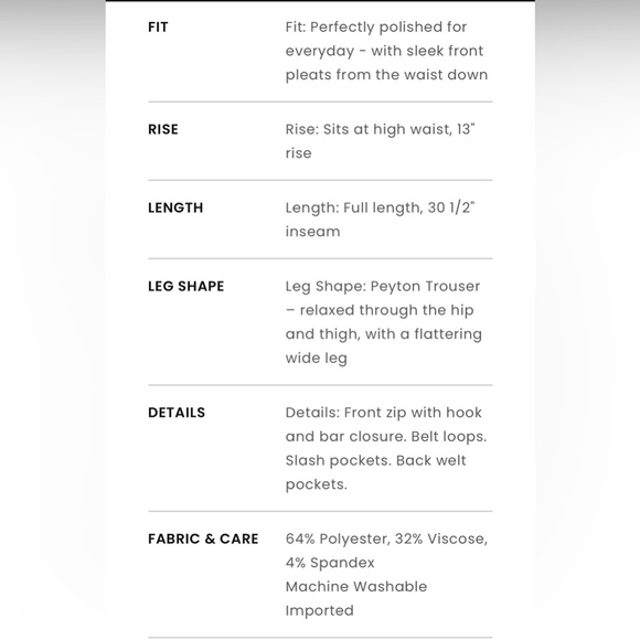 NWOT, LOFT Peyton Wide Leg Trousers, Navy, 4 - Picture 3 of 7